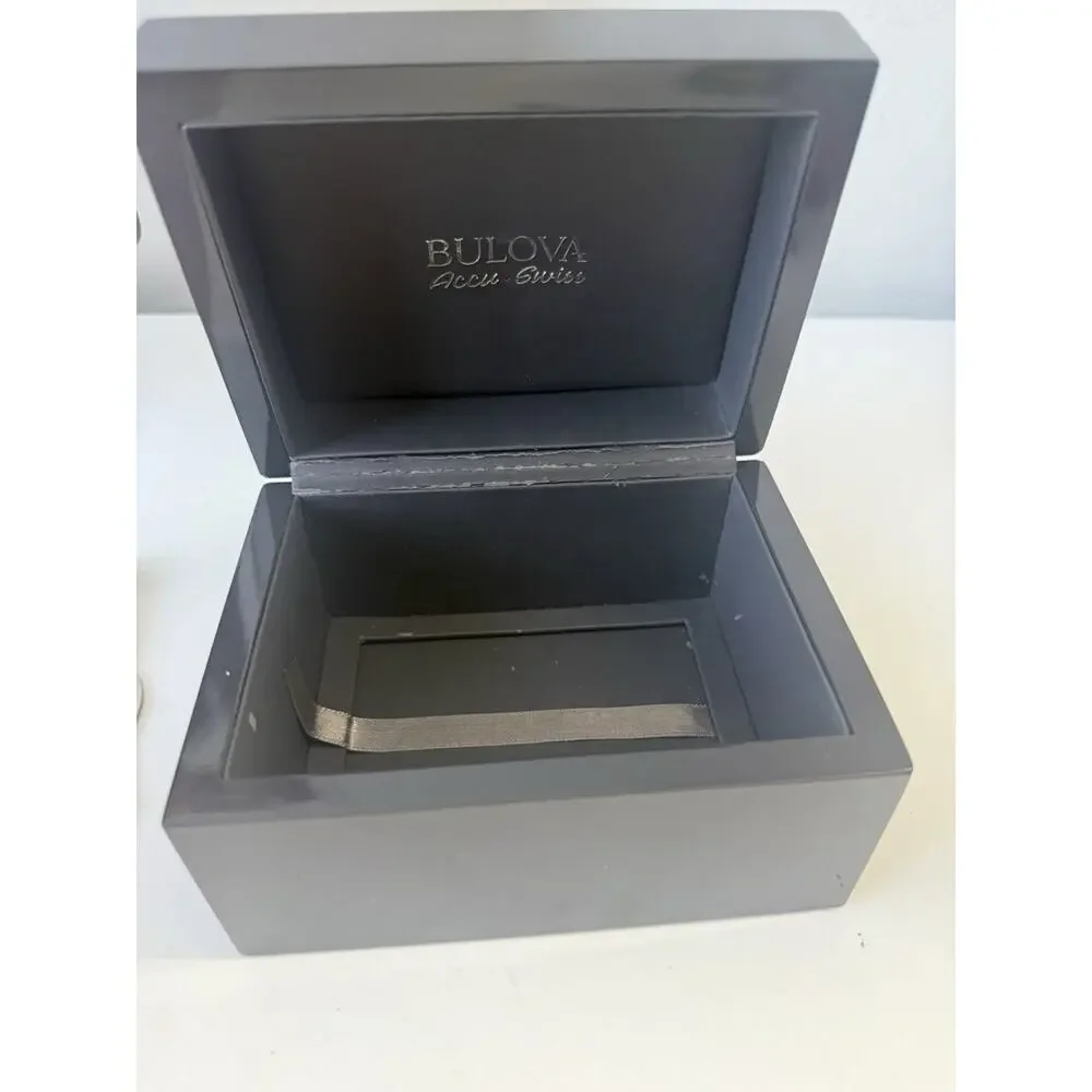 BULOVA accu Swiss EMPTY BOX 5.7*4.3*3.6 inch